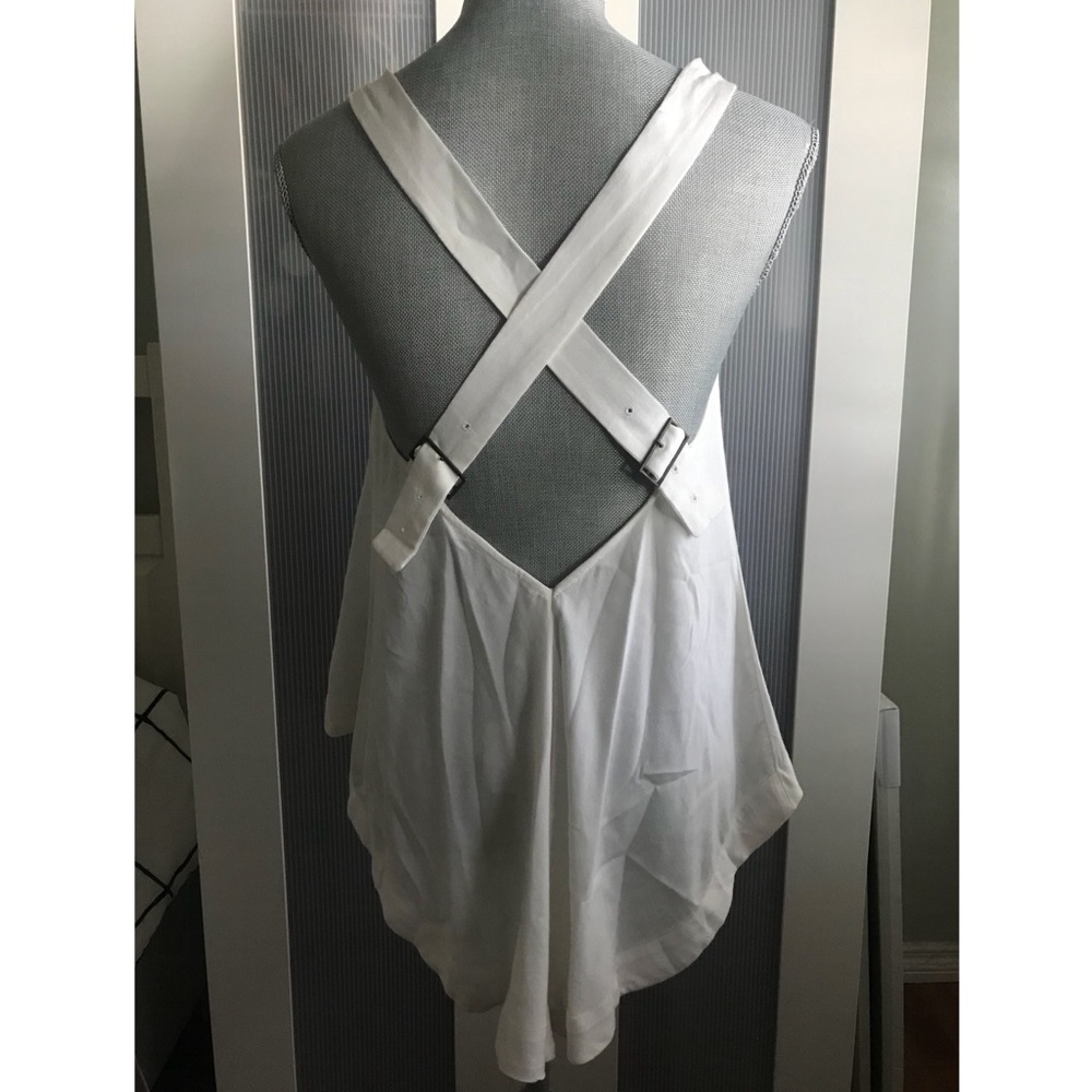 Free people buckle crisscross back tank